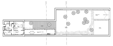 plan maison contemporaine terrain etroit